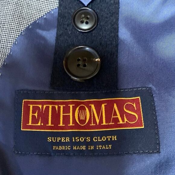 Suit Supply 100% Wool Men's Gray Long Sleeve Button Blazer Coat Suit Jacket 42 - Picture 4 of 5